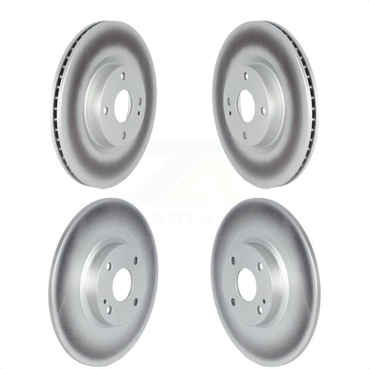 [Avant + Arrière] Kit de disque (revêtu) de frein pour Mazda MX-5 Miata Fiat 124 Spider sans Brembo Brakes KG-101528 par Genius