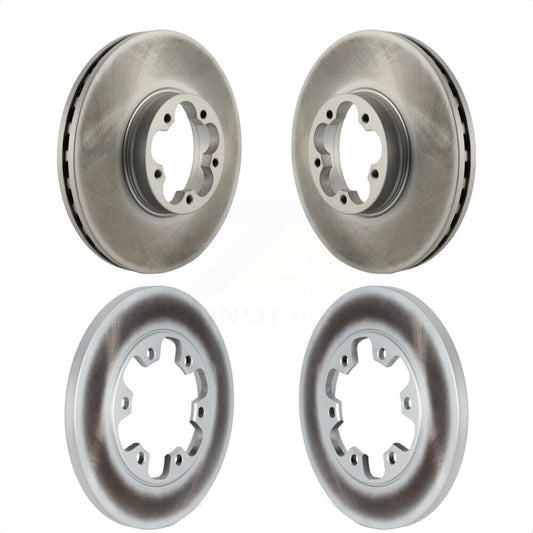 [Avant + Arrière] Kit de disque (revêtu) de frein pour 2015-2019 Ford Transit-350 HD avec 6 Lug Wheels KG-101561 par Genius