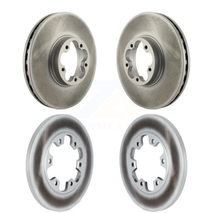 [Avant + Arrière] Kit de disque (revêtu) de frein pour 2015-2019 Ford Transit-350 HD avec 6 Lug Wheels KG-101561