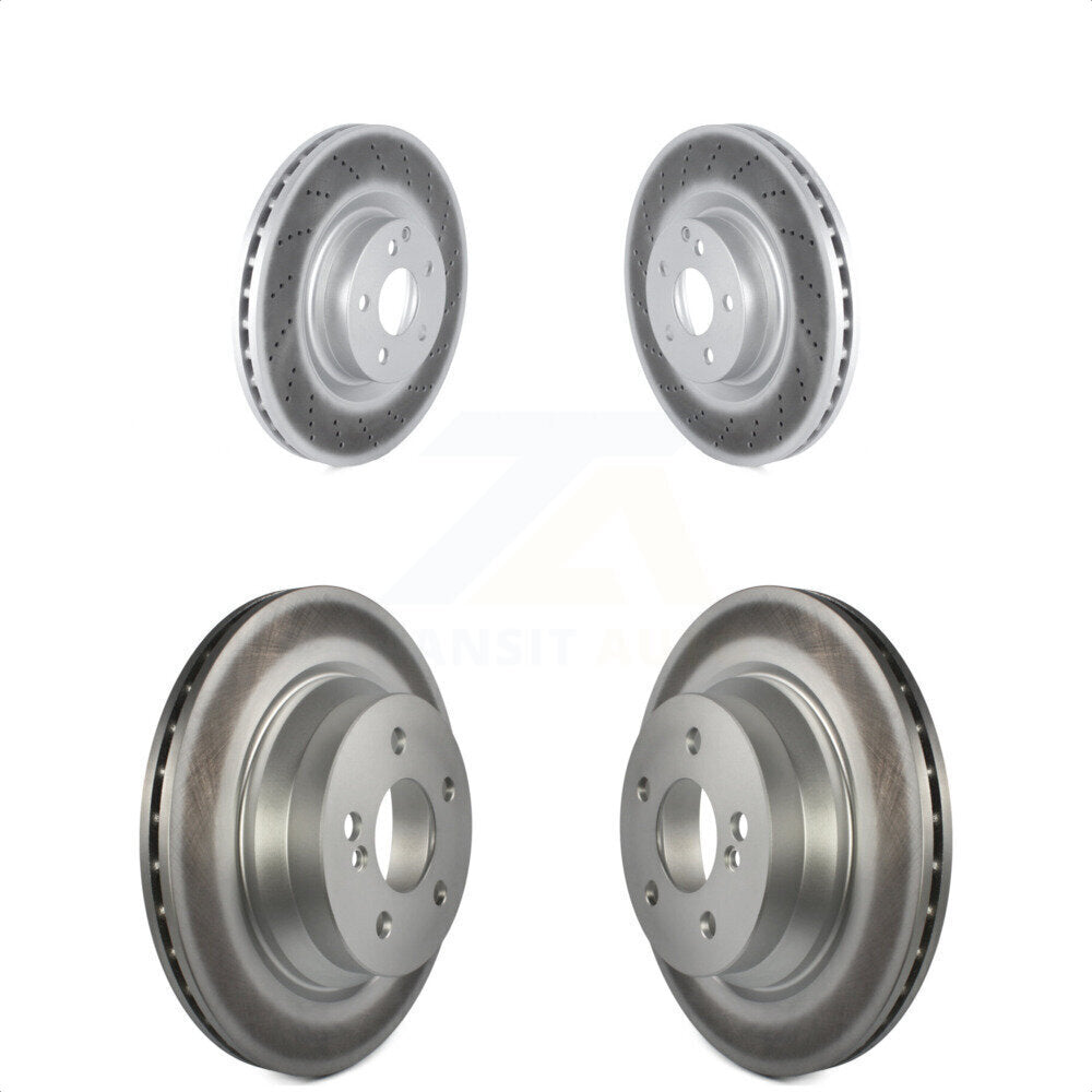 [Avant + Arrière] Kit de disque (revêtu) de frein pour Mercedes-Benz E400 avec 344mm Diameter Rotor KG-101576 par Genius