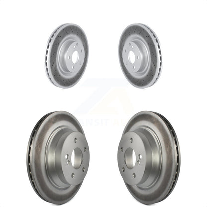 [Avant + Arrière] Kit de disque (revêtu) de frein pour Mercedes-Benz E400 avec 344mm Diameter Rotor KG-101576 par Genius