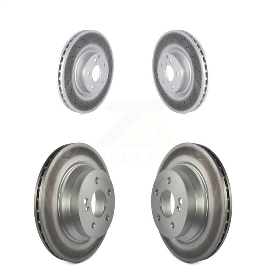 [Avant + Arrière] Kit de disque (revêtu) de frein pour Mercedes-Benz E400 avec 344mm Diameter Rotor KG-101576 par Genius