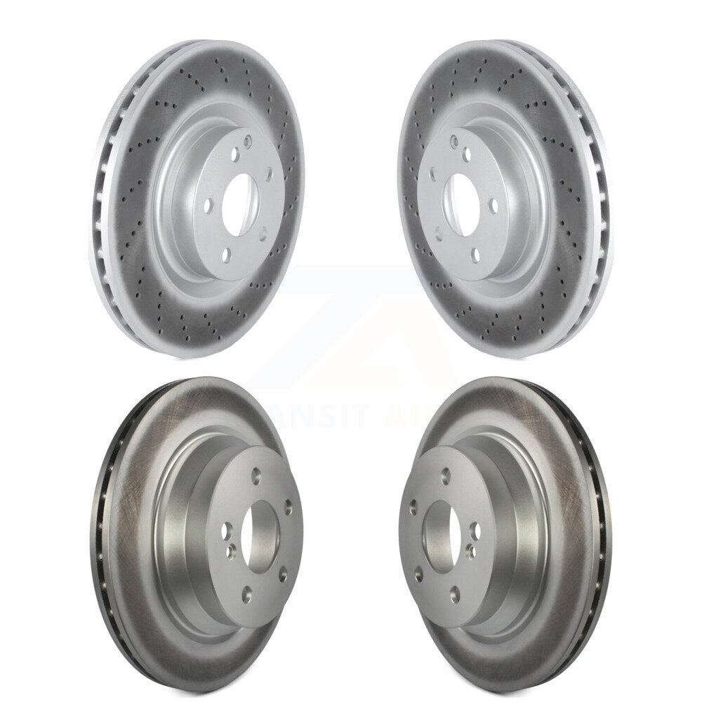 [Avant + Arrière] Kit de disque (revêtu) de frein pour Mercedes-Benz E400 avec 344mm Diameter Rotor KG-101576