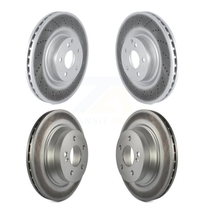 [Avant + Arrière] Kit de disque (revêtu) de frein pour Mercedes-Benz E400 avec 344mm Diameter Rotor KG-101576