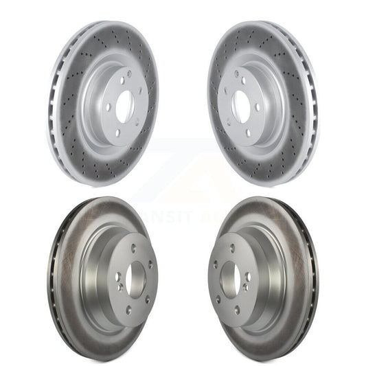 [Avant + Arrière] Kit de disque (revêtu) de frein pour Mercedes-Benz E400 avec 344mm Diameter Rotor KG-101576