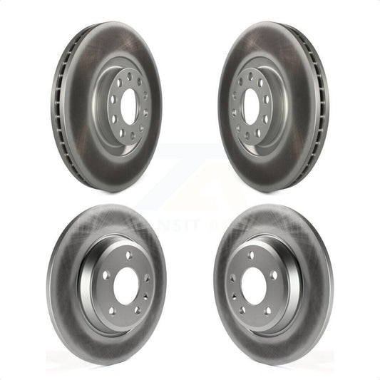 [Avant + Arrière] Kit de disque (revêtu) de frein pour 2009 Audi A4 Quattro Convertible avec 300mm Diameter Rotor KG-101582 par Genius