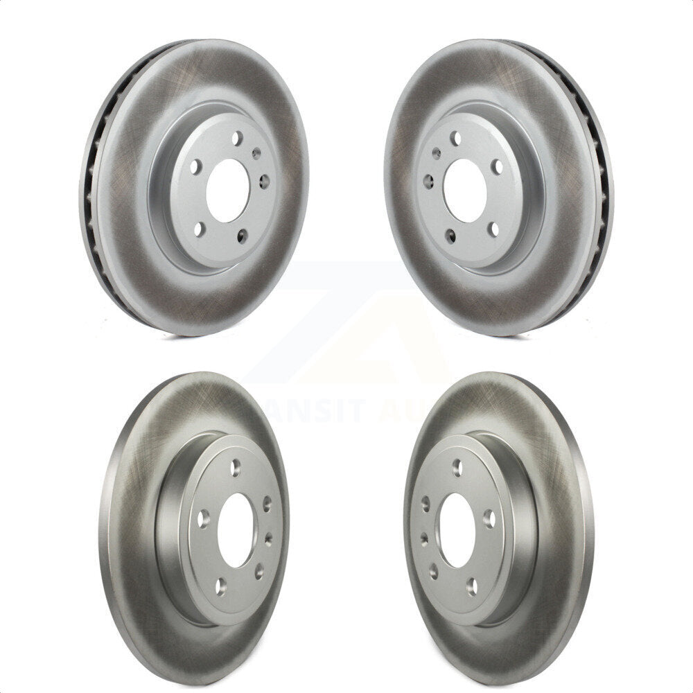 [Avant + Arrière] Kit de disque (revêtu) de frein pour 2009 Audi A4 Quattro Sedan Wagon avec 288mm Diameter Rotor KG-101583 par Genius