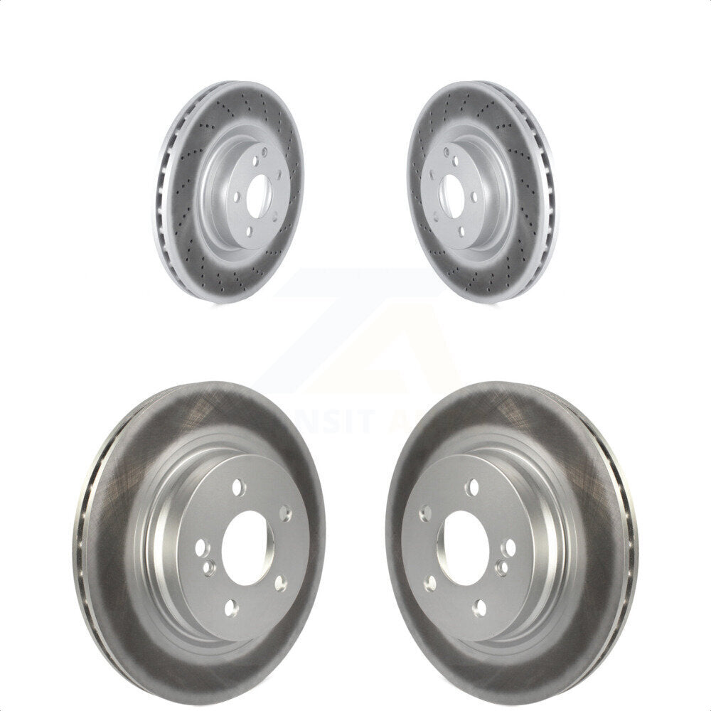 [Avant + Arrière] Kit de disque (revêtu) de frein pour 2010-2011 Mercedes-Benz E550 avec 300mm Diameter Rotor KG-101585 par Genius