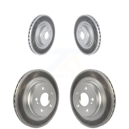 [Avant + Arrière] Kit de disque (revêtu) de frein pour 2010-2011 Mercedes-Benz E550 avec 300mm Diameter Rotor KG-101585 par Genius