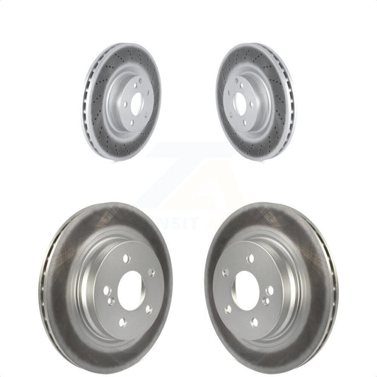 [Avant + Arrière] Kit de disque (revêtu) de frein pour 2010-2011 Mercedes-Benz E550 avec 300mm Diameter Rotor KG-101585 par Genius