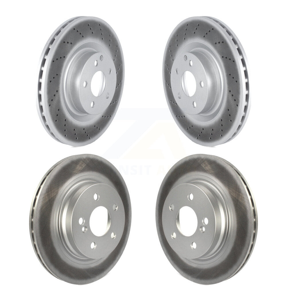 [Avant + Arrière] Kit de disque (revêtu) de frein pour 2010-2011 Mercedes-Benz E550 avec 300mm Diameter Rotor KG-101585