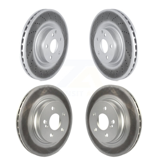 [Avant + Arrière] Kit de disque (revêtu) de frein pour 2010-2011 Mercedes-Benz E550 avec 300mm Diameter Rotor KG-101585