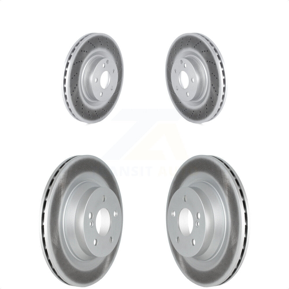 [Avant + Arrière] Kit de disque (revêtu) de frein pour 2010-2011 Mercedes-Benz E550 avec 320mm Diameter Rotor KG-101587 par Genius