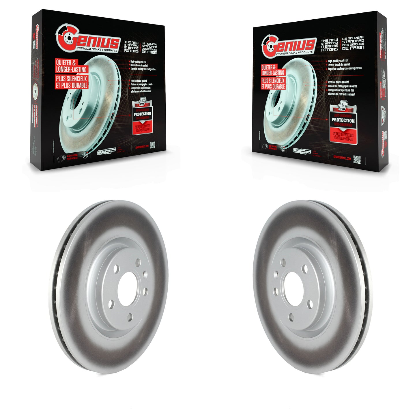 [Avant] Kit de disque (revêtu) de frein pour Volvo XC60 XC40 S90 S60 V90 Cross Country V60 avec 322mm Diameter Rotor KG-101611