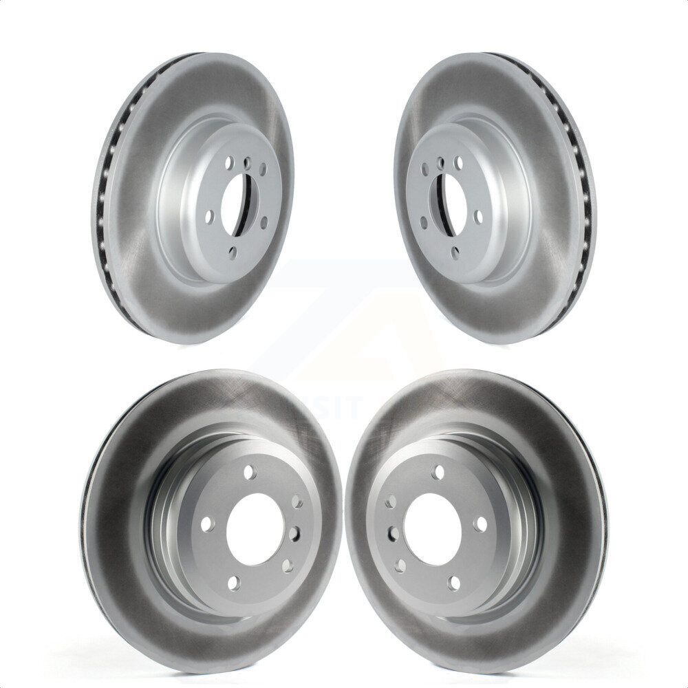 [Avant + Arrière] Kit de disque (revêtu) de frein pour 2012 BMW 335i Convertible Coupe avec Blue Painted Calipers KG-101675 par Genius