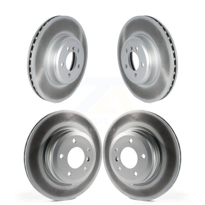 [Avant + Arrière] Kit de disque (revêtu) de frein pour 2012 BMW 335i Convertible Coupe avec Blue Painted Calipers KG-101675 par Genius