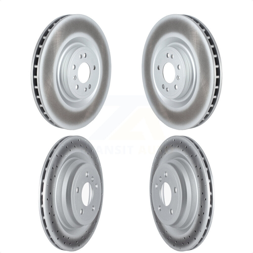 [Avant + Arrière] Kit de disque (revêtu) de frein pour Mercedes-Benz GLE43 AMG GLE450 GLE400 ML550 GLE550e KG-101695 par Genius