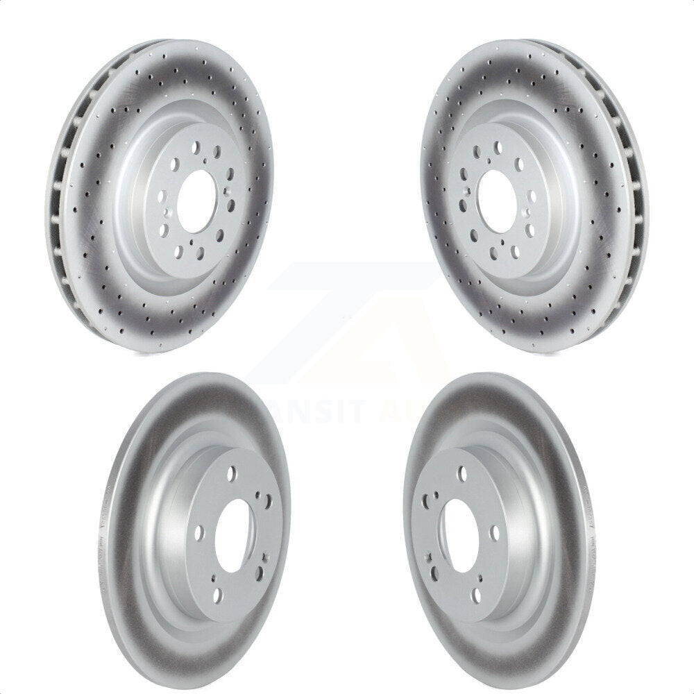 [Avant + Arrière] Kit de disque (revêtu) de frein pour 2017-2020 Honda Civic Type R KG-101699 par Genius