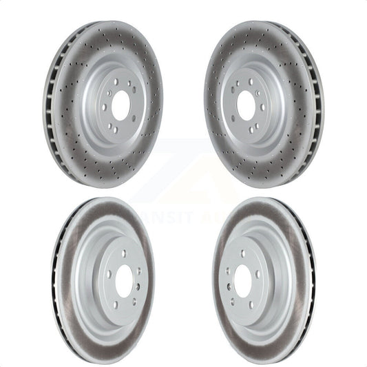 [Avant + Arrière] Kit de disque (revêtu) de frein pour Mercedes-Benz GLS450 GL450 GLS550 GL350 GL550 ML250 ML63 AMG KG-101705 par Genius