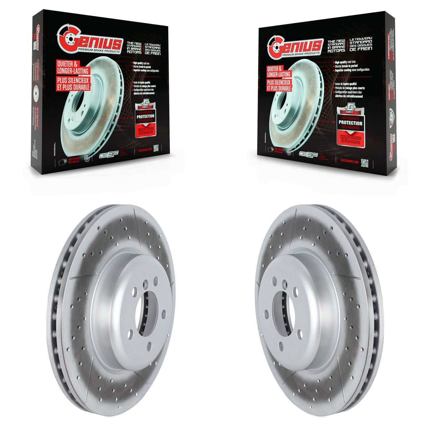 [Avant] Kit de disque (revêtu) de frein pour BMW 328i 330i xDrive 335i 430i Gran Coupe 435i 340i 230i 440i GT M240i ActiveHybrid 3 KG-101716