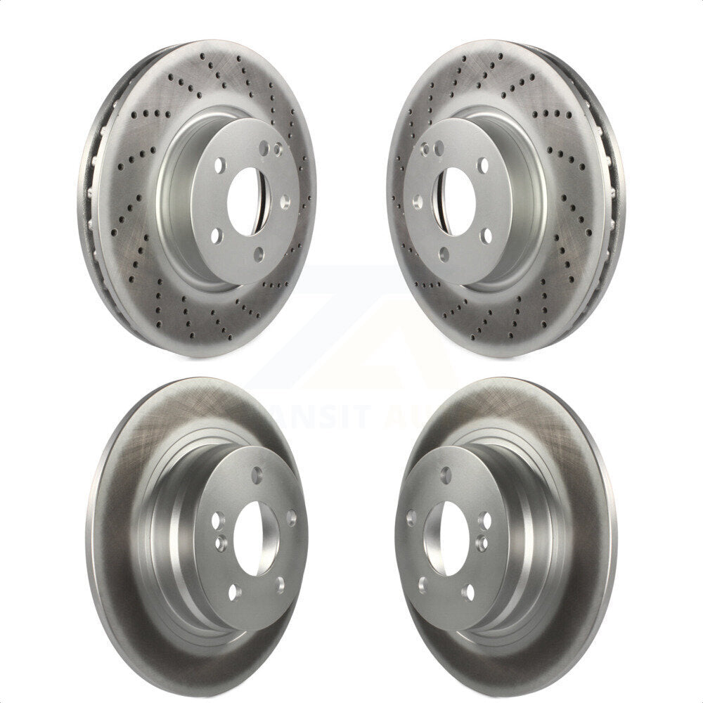 [Avant + Arrière] Kit de disque (revêtu) de frein pour 2011-2012 Mercedes-Benz C300 avec 322mm Diameter Rotor KG-101739 par Genius