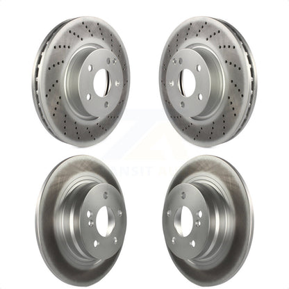 [Avant + Arrière] Kit de disque (revêtu) de frein pour 2011-2012 Mercedes-Benz C300 avec 322mm Diameter Rotor KG-101739 par Genius