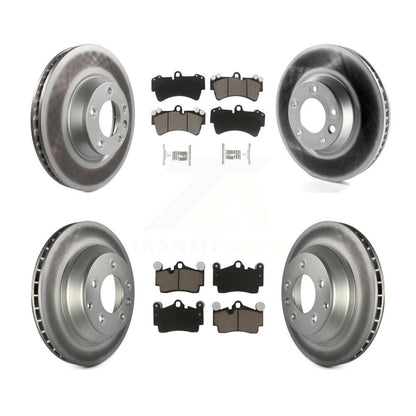 [Avant + Arrière] Kit de disque (revêtu) et plaquette (céramique) de frein pour Audi Q7 Volkswagen Touareg KGC-100002
