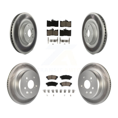[Avant + Arrière] Kit de disque (revêtu) et plaquette (céramique) de frein pour Lexus GS350 IS300 IS350 RC350 IS200t RC300 RC200t GS300 GS200t GS450h KGC-100007
