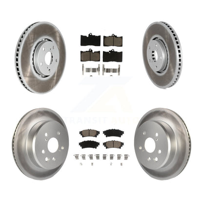 [Avant + Arrière] Kit de disque (revêtu) et plaquette (céramique) de frein pour Lexus IS200t IS300 IS350 KGC-100008