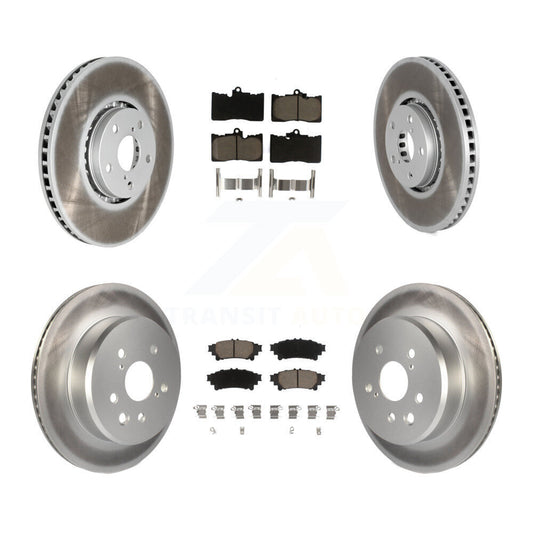 [Avant + Arrière] Kit de disque (revêtu) et plaquette (céramique) de frein pour Lexus IS200t IS300 IS350 KGC-100008