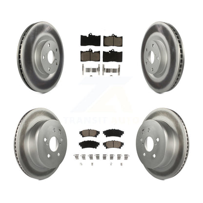 [Avant + Arrière] Kit de disque (revêtu) et plaquette (céramique) de frein pour 2014-2015 Lexus IS350 C F Sport KGC-100009