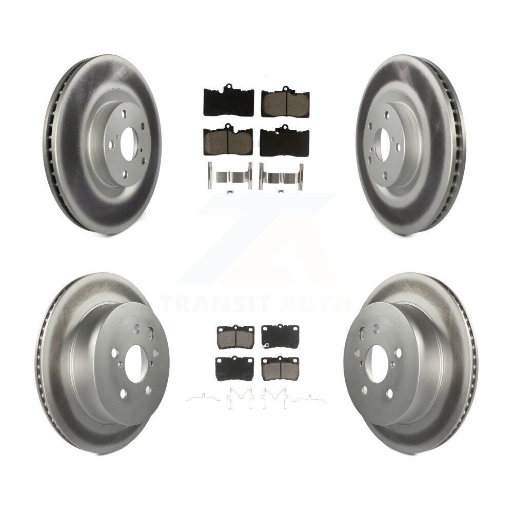 [Avant + Arrière] Kit de disque (revêtu) et plaquette (céramique) de frein pour Lexus GS350 IS350 GS450h GS460 KGC-100010