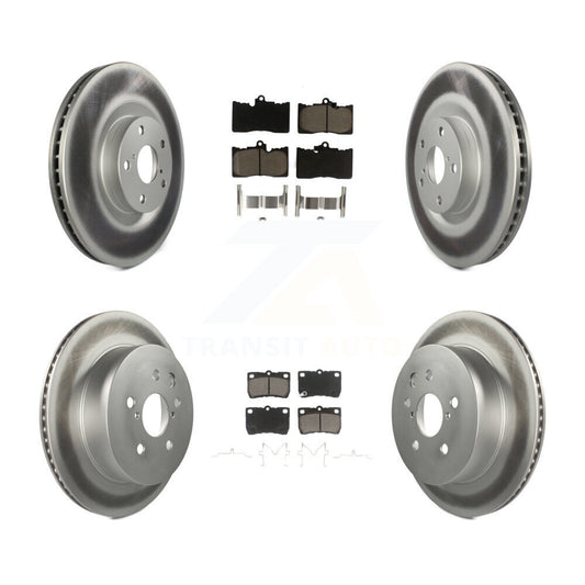 [Avant + Arrière] Kit de disque (revêtu) et plaquette (céramique) de frein pour Lexus GS350 IS350 GS450h GS460 KGC-100010