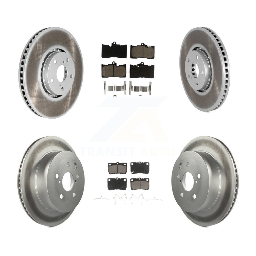 [Avant + Arrière] Kit de disque (revêtu) et plaquette (céramique) de frein pour Lexus IS350 GS350 GS430 GS450h GS460 KGC-100011