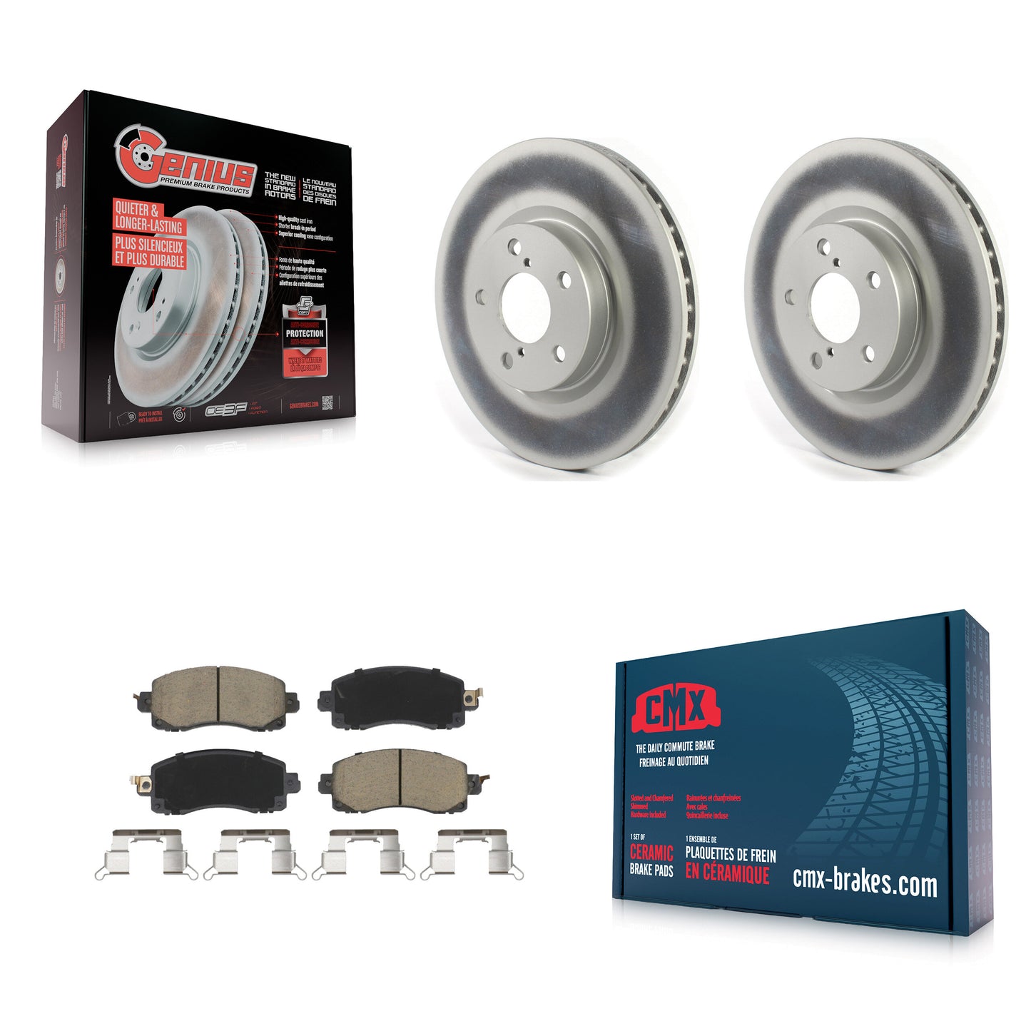 [Avant] Kit de disque (revêtu) et plaquette (céramique) de frein pour 2017-2021 Subaru Impreza avec 276mm Diameter Rotor KGC-100017