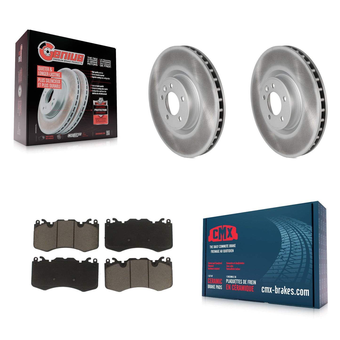 [Avant] Kit de disque (revêtu) et plaquette (céramique) de frein pour Land Rover Range Sport KGC-100019