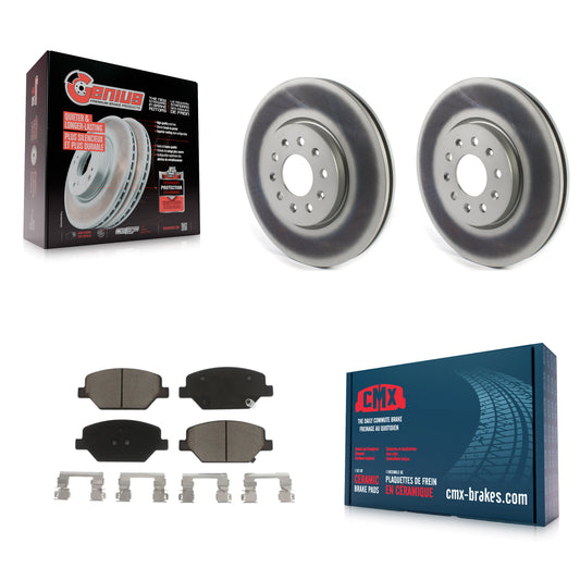 [Avant] Kit de disque (revêtu) et plaquette (céramique) de frein pour Chevrolet Equinox GMC Terrain Buick Envision LaCrosse Regal Sportback TourX KGC-100024