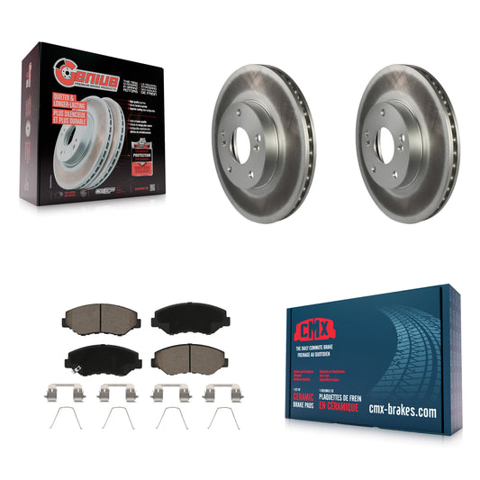 [Avant] Kit de disque (revêtu) et plaquette (céramique) de frein pour Honda Accord Civic Element Fit Acura ILX CR-Z KGC-100032