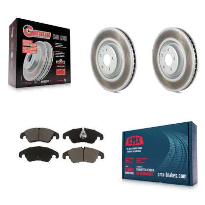 [Avant] Kit de disque (revêtu) et plaquette (céramique) de frein pour 2014 Audi A6 avec 356mm Diameter Rotor KGC-100044