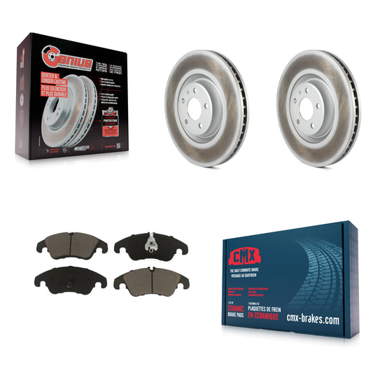 [Avant] Kit de disque (revêtu) et plaquette (céramique) de frein pour 2014 Audi A6 avec 356mm Diameter Rotor KGC-100044
