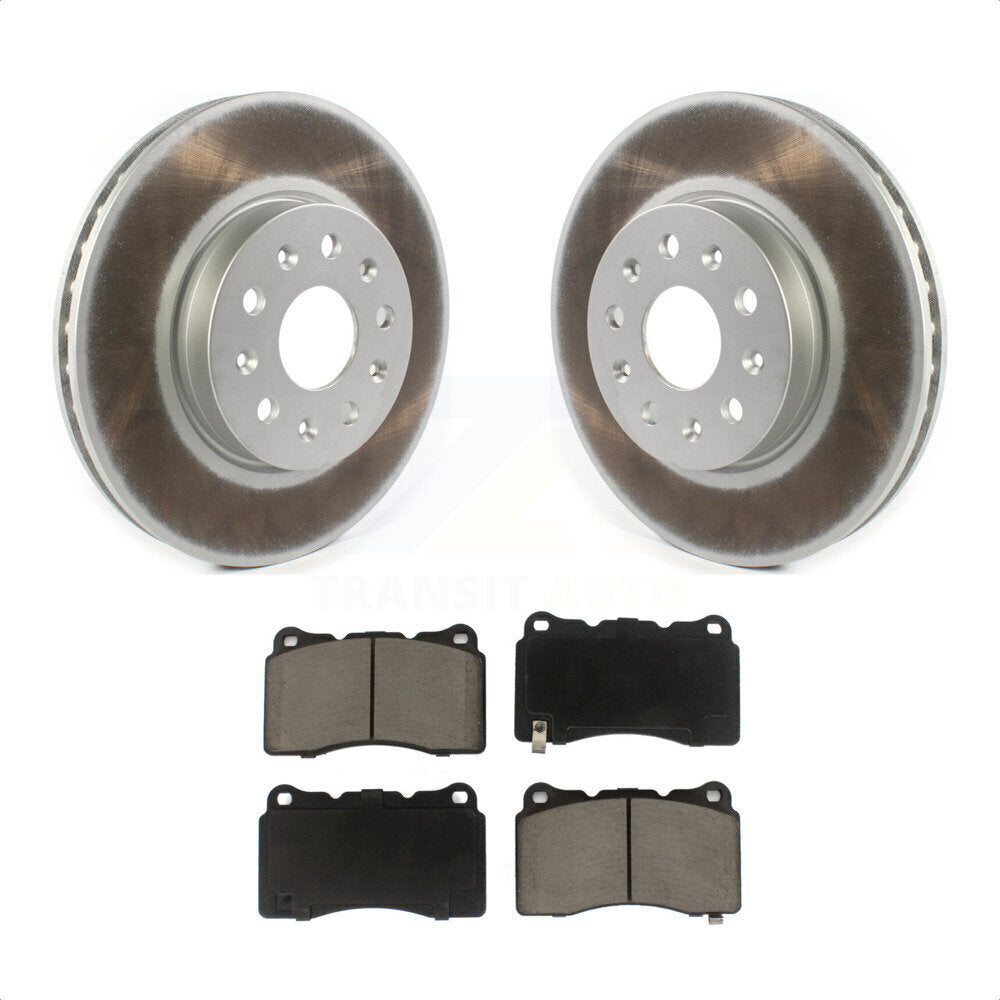 [Avant] Kit de disque (revêtu) et plaquette (céramique) de frein pour Chevrolet Camaro Cadillac CTS CT6 KGC-100048 par Transit Auto