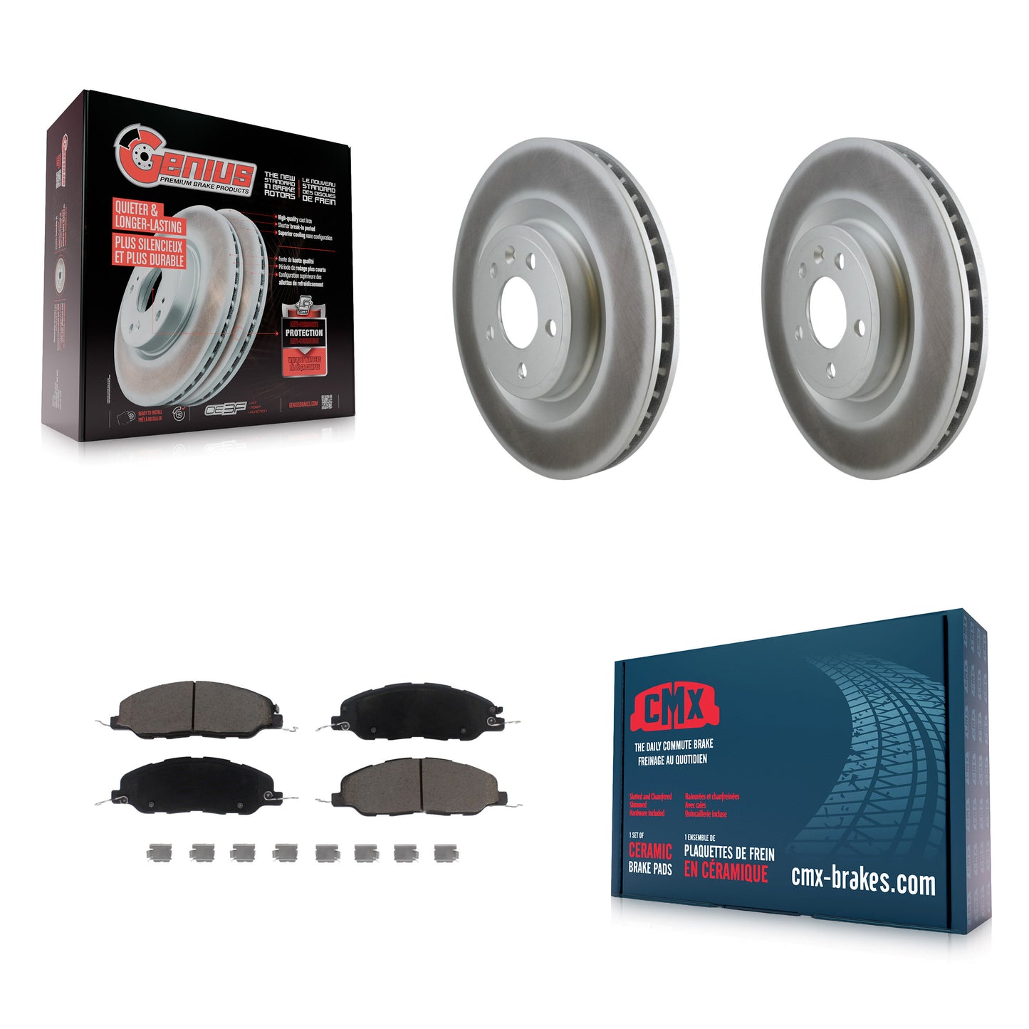[Avant] Kit de disque (revêtu) et plaquette (céramique) de frein pour Ford Mustang KGC-100054
