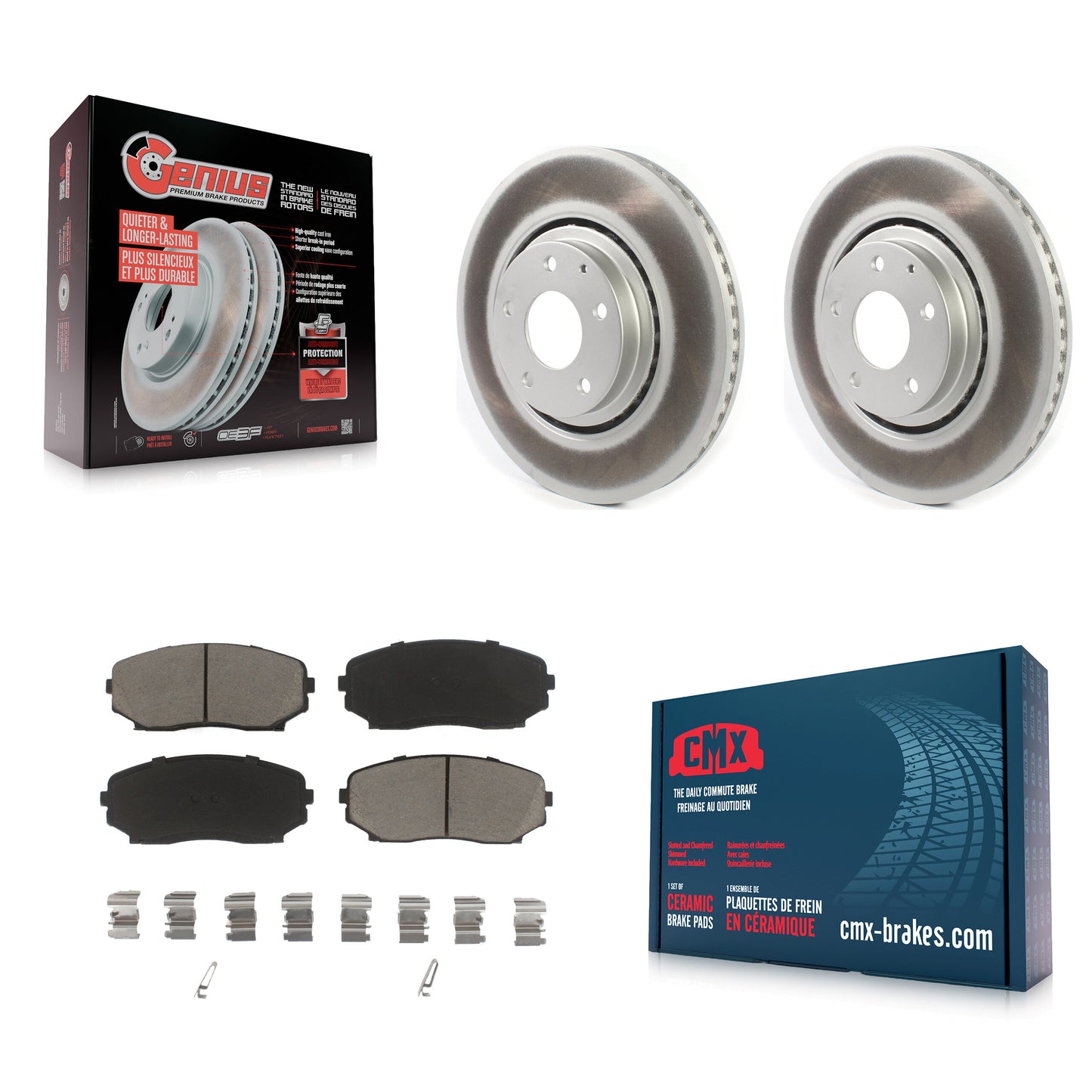 [Avant] Kit de disque (revêtu) et plaquette (céramique) de frein pour Mazda CX-5 CX-9 KGC-100058