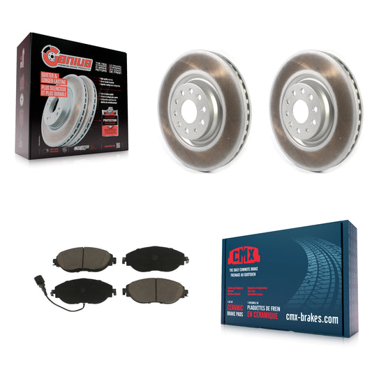[Avant] Kit de disque (revêtu) et plaquette (céramique) de frein pour Volkswagen Tiguan Jetta GTI Audi Golf R S3 Q3 Arteon KGC-100063