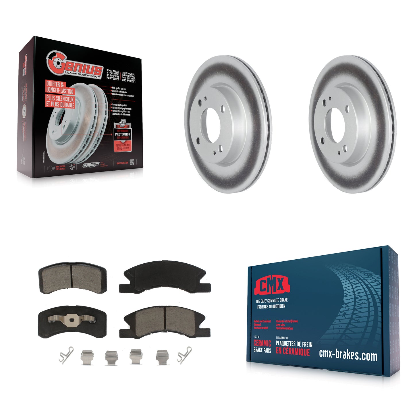 [Avant] Kit de disque (revêtu) et plaquette (céramique) de frein pour 2017-2022 Mitsubishi Mirage G4 KGC-100070