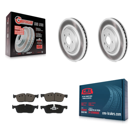[Avant] Kit de disque (revêtu) et plaquette (céramique) de frein pour Jaguar F-Pace Land Rover Range Velar KGC-100073