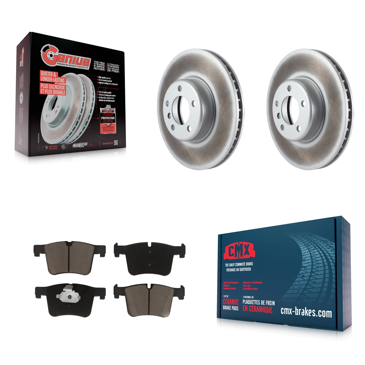 [Avant] Kit de disque (revêtu) et plaquette (céramique) de frein pour BMW 335i xDrive 435i 328i GT 328d 330i Gran Coupe KGC-100086