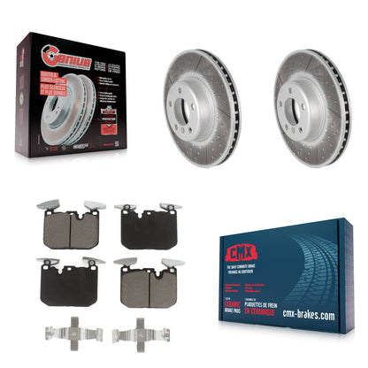 [Avant] Kit de disque (revêtu) et plaquette (céramique) de frein pour BMW 328i 428i 330i xDrive 335i Gran Coupe 228i 440i 340i M240i 435i 230i ActiveHybrid 3 GT KGC-100087