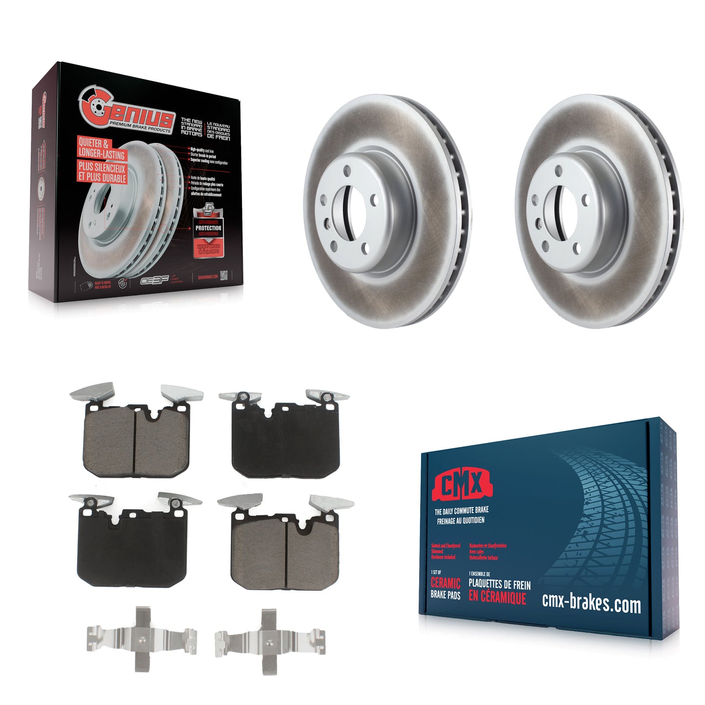 [Avant] Kit de disque (revêtu) et plaquette (céramique) de frein pour BMW 328i 428i 330i xDrive 335i Gran Coupe 228i 440i 340i M240i 435i 230i ActiveHybrid 3 GT KGC-100088