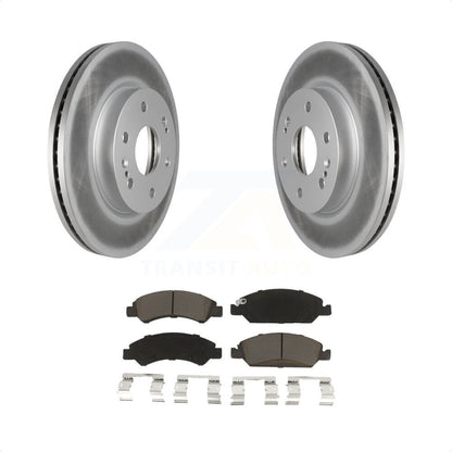 [Avant] Kit de disque (revêtu) et plaquette (céramique) de frein pour 2019 Chevrolet Silverado 1500 LD avec 4 Piston Caliper KGC-100098 par Transit Auto